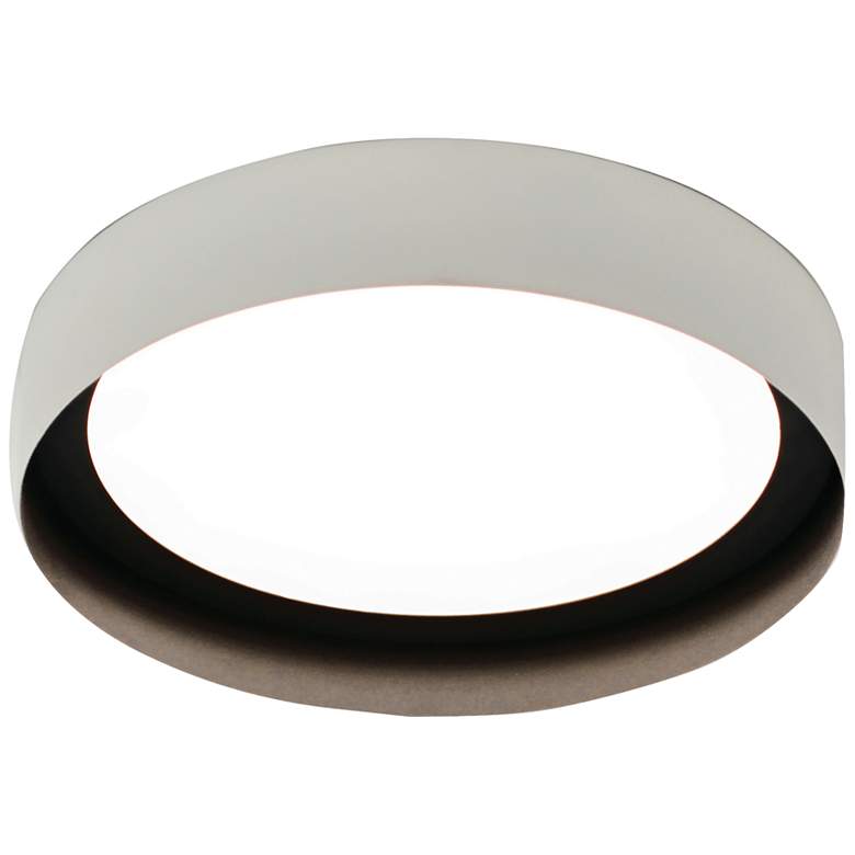 Image 1 Reveal 12" Wide White and Black Round LED Ceiling Light