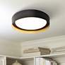 Reveal 16" Wide Black And Gold Edge-Lit LED Ceiling Light