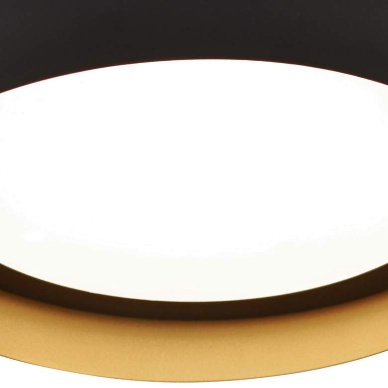 Image 3 Reveal 16" Wide Black and Gold LED Ceiling Light more views