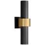 Reveal Large LED Outdoor Wall Sconce Black / Gold