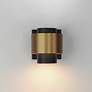3_Reveal Outdoor 5 1/4"H Black and Gold LED Outdoor Wall Light more views