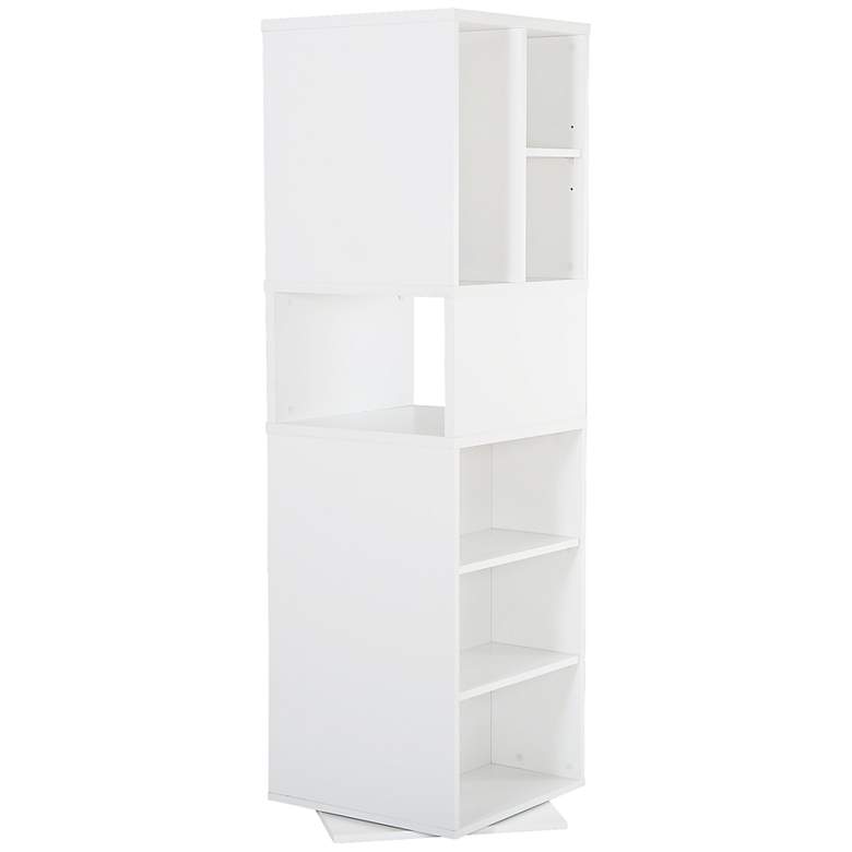 Image 1 Reveal Pure White Revolving Storage Bookcase