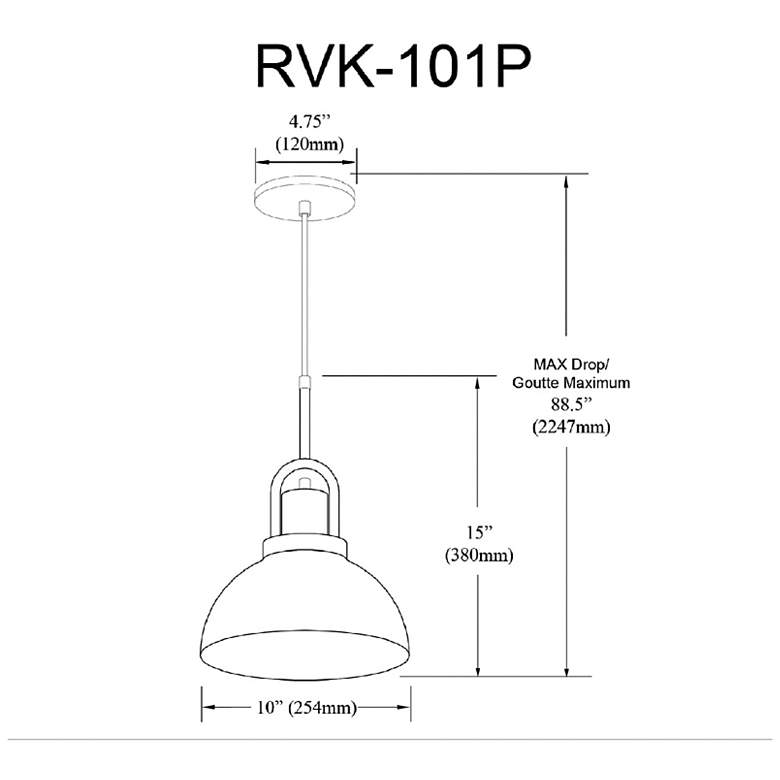Image 3 Reveka 10" Wide Matte White Finish Pendant more views