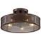 Revel 13" Wide Oil-Rubbed Bronze Mesh 5-Light Ceiling Light