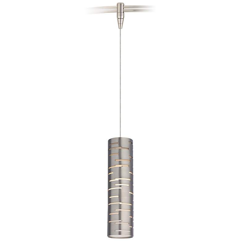 Image 1 Revel 2 1/2 inch Wide Satin Nickel LED Monorail Mini Pendant