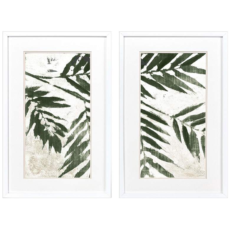 Image 1 Revel Leaves 19"W x 31"H Framed Wall Art Set of 2