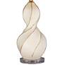 Revelation 32" Ivory Ceramic Twist Table Lamp with Gold Shade