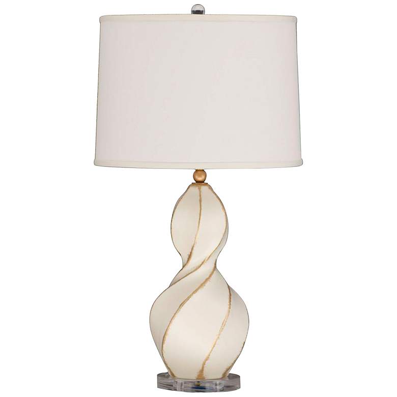 Image 2 Revelation Ivory 32" Cream Shade Ceramic Twist Table Lamp
