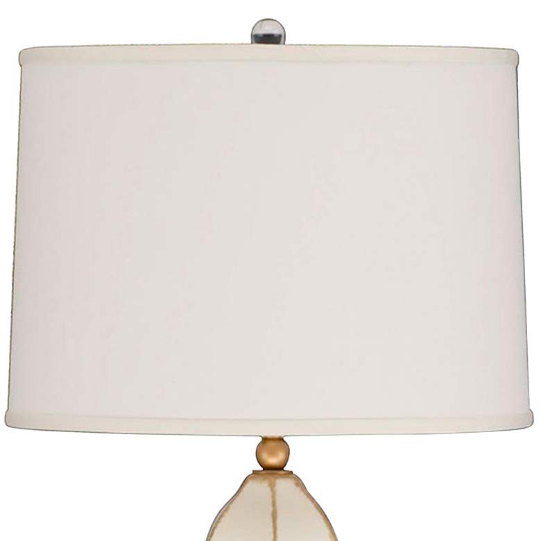 Image 3 Revelation Ivory 32 inch Cream Shade Ceramic Twist Table Lamp more views