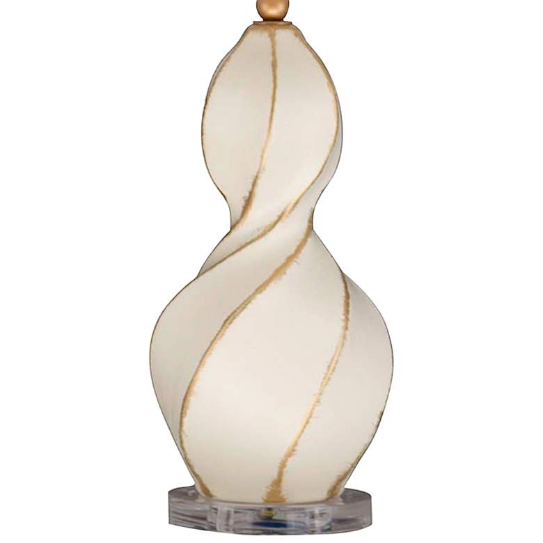 Image 4 Revelation Ivory 32" Cream Shade Ceramic Twist Table Lamp more views