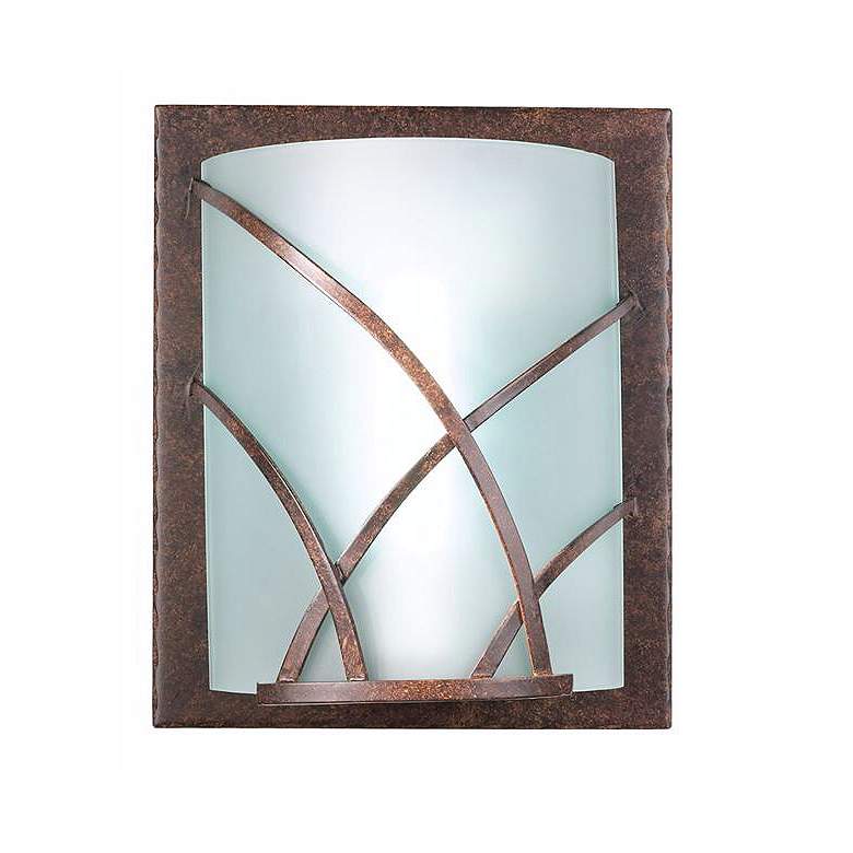 Image 1 Revele 12" High Bronze Wall Sconce with Art Glass Shade