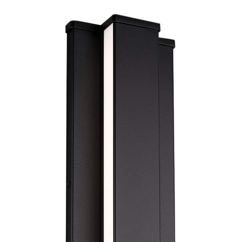Image 3 Revels 24 inchH x 5 inchW 2-Light Outdoor Wall Light in Black more views