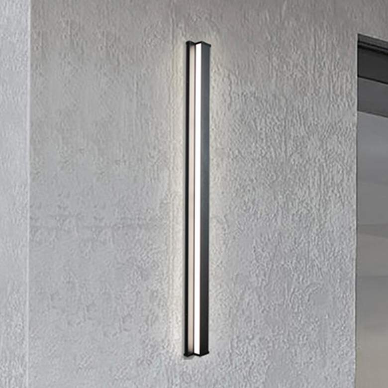 Image 1 Revels 48"H x 5"W 2-Light Outdoor Wall Light in Black