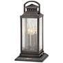 1_Revere 20 1/2" High Blackened Brass Outdoor Pier Mount Light