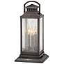 2_Revere 20 1/2" High Blackened Brass Outdoor Pier Mount Light more views