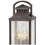 3_Revere 20 1/2" High Blackened Brass Outdoor Pier Mount Light more views