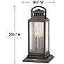 4_Revere 20 1/2" High Blackened Brass Outdoor Pier Mount Light more views
