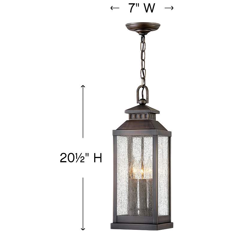 Image 4 Revere 20 1/2" High Solid Brass Outdoor Hanging Light more views