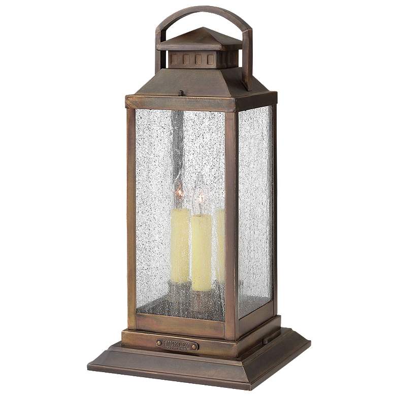 Image 1 Revere 20 1/4 inch High Solid Brass 3 Watts Outdoor Post Light
