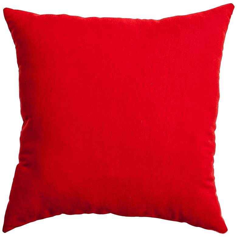 Image 1 Revere Bright Red 18 inch Square Indoor-Outdoor Pillow