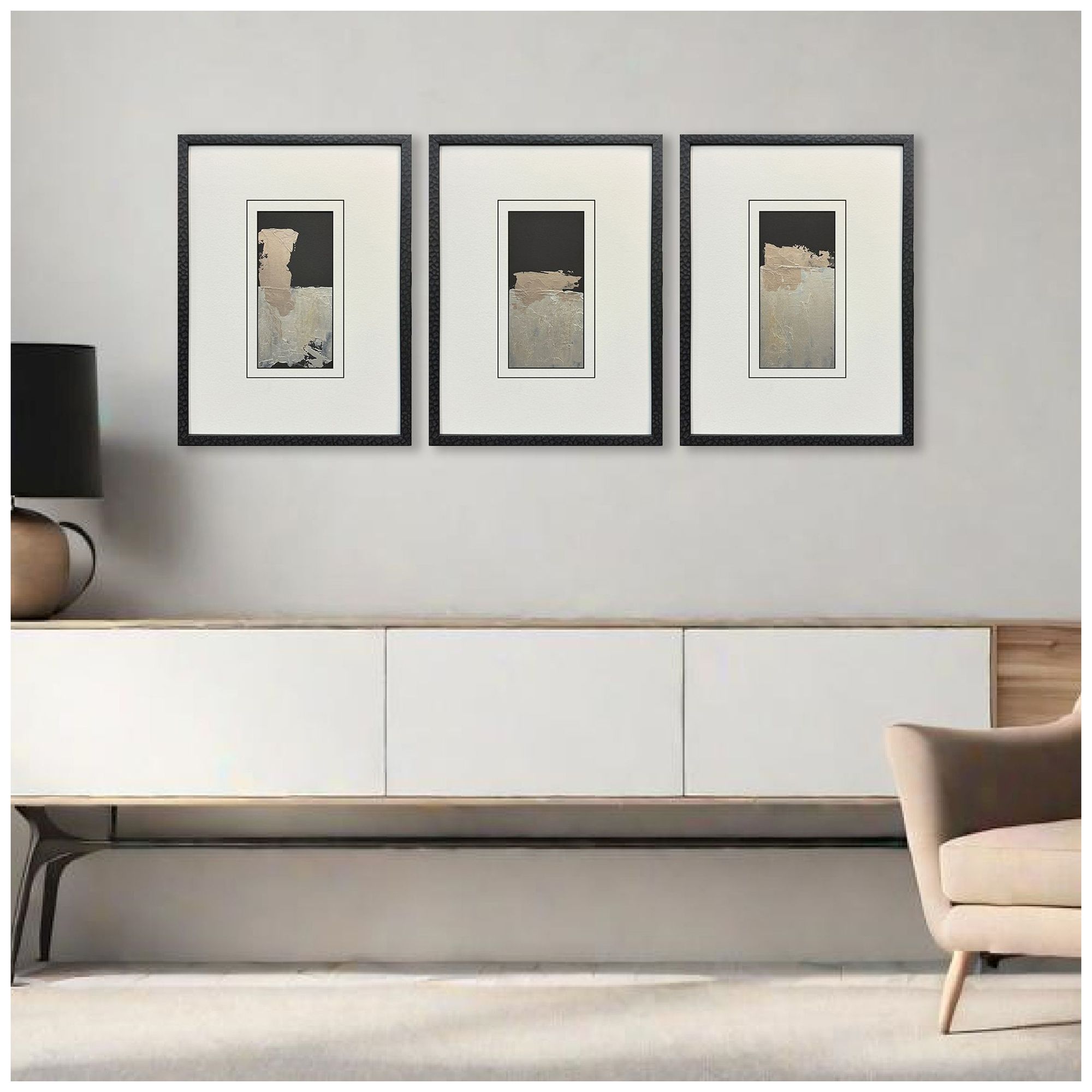 Image 3 Reverie I 17"W x 23"H Framed Art Set of 3 more views