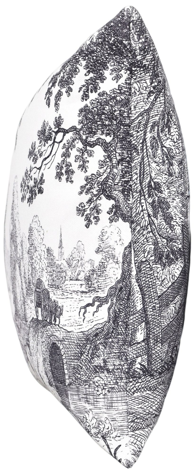 Image 2 Reverie Toile 24" x 24" Ash, Ivory Pillow more views