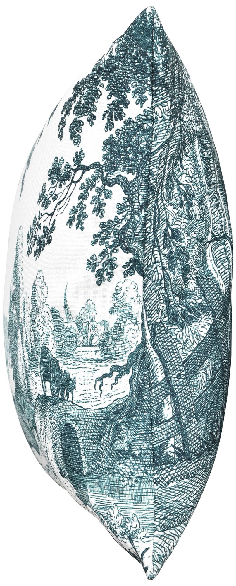 Image 2 Reverie Toile 24" x 24" Azure, Ivory Pillow more views