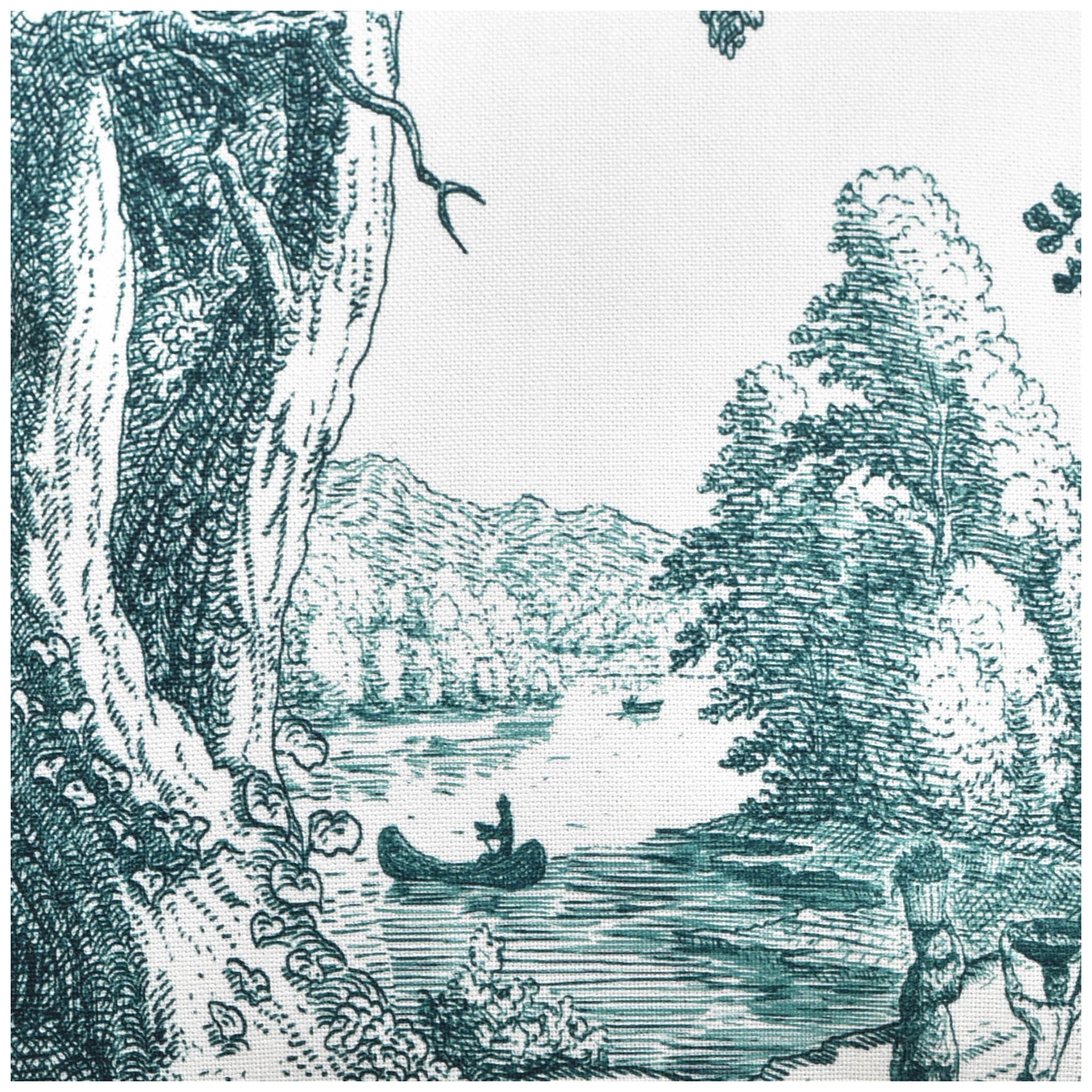 Image 3 Reverie Toile 24" x 24" Azure, Ivory Pillow more views