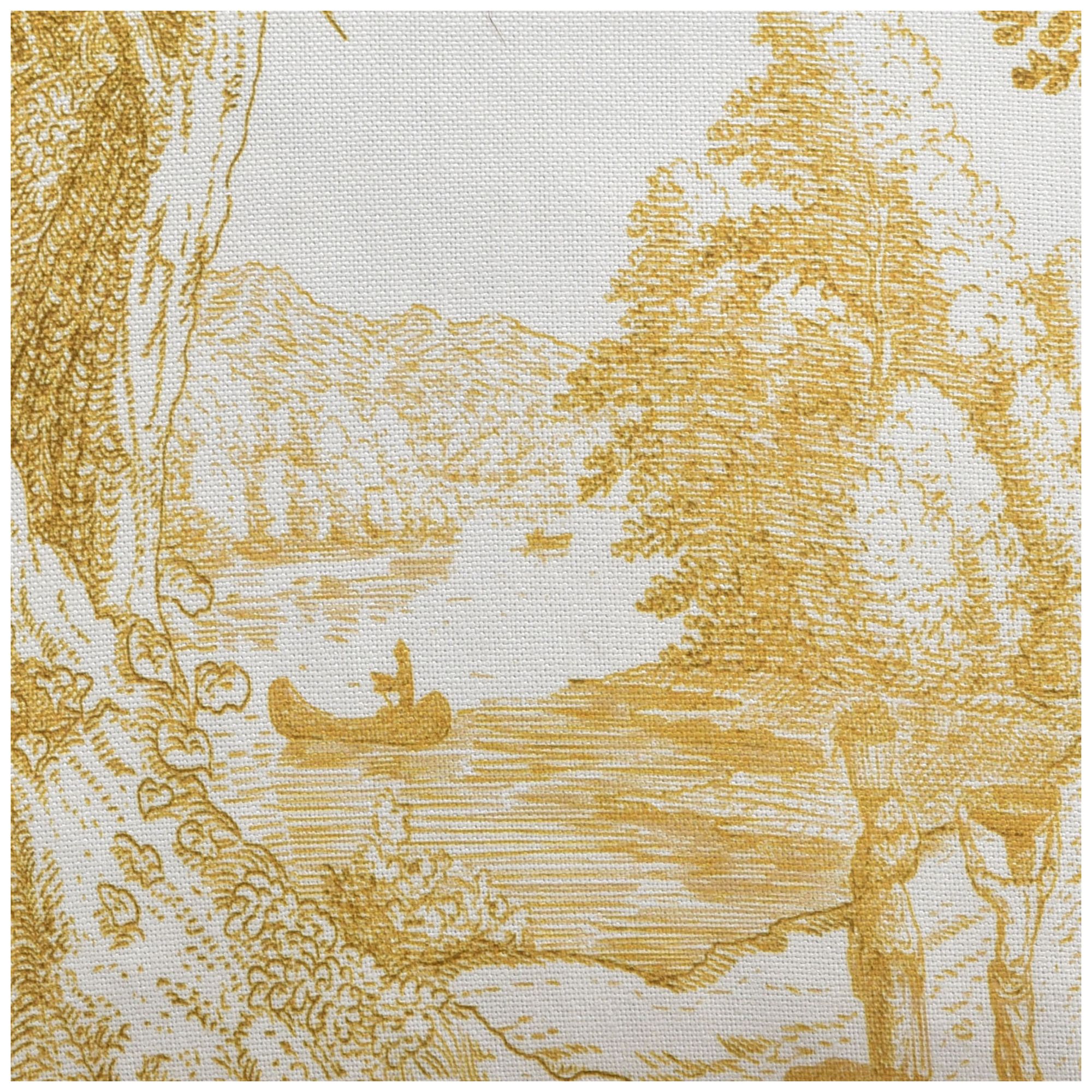 Image 3 Reverie Toile 24" x 24" Ochre, Ivory Pillow more views