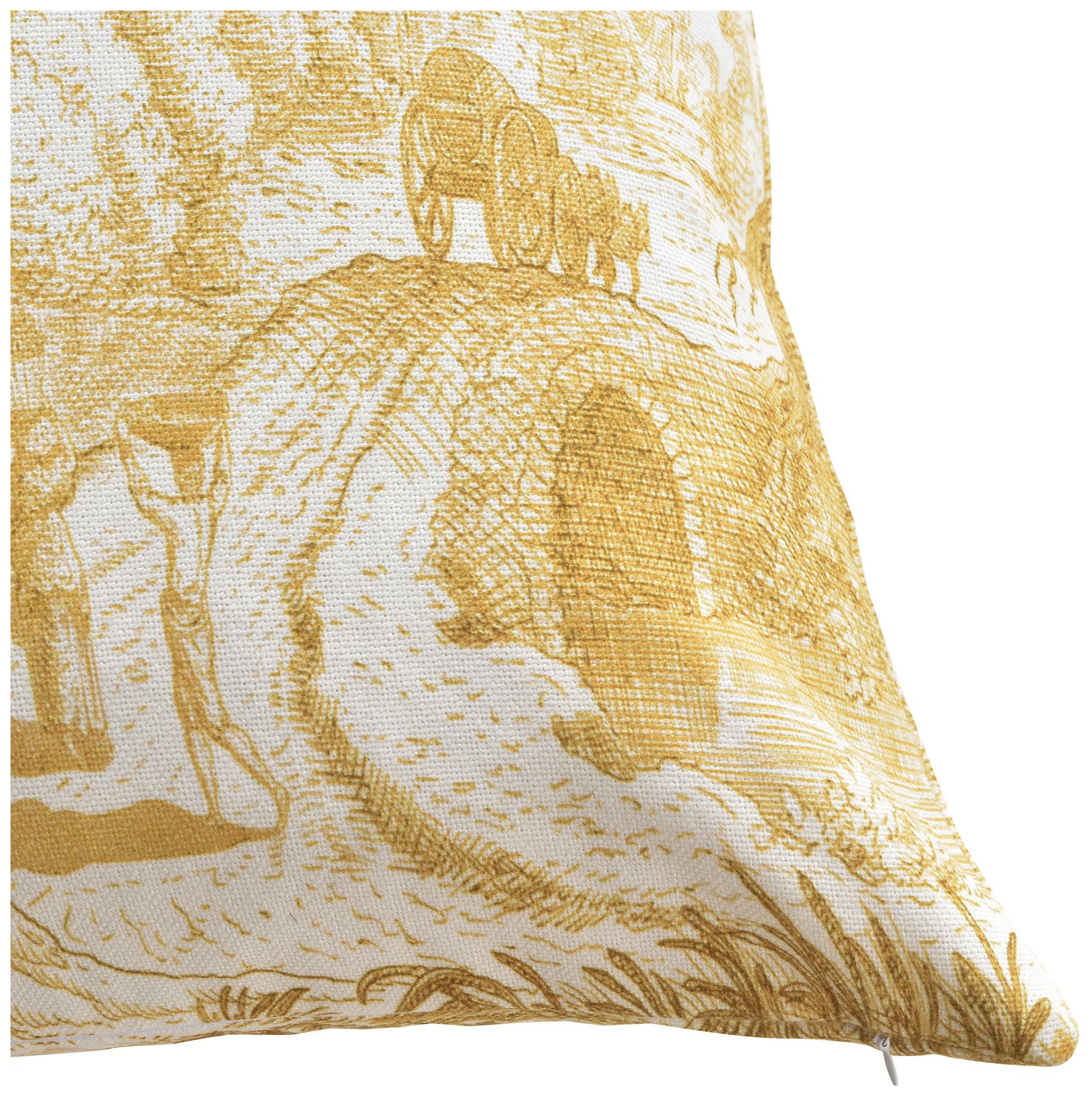 Image 4 Reverie Toile 24" x 24" Ochre, Ivory Pillow more views