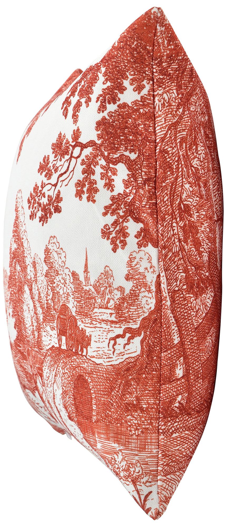 Image 2 Reverie Toile 24" x 24" Persimmon, Ivory Pillow more views