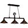 Revival 40"W Rust Metal Rustic Kitchen Island Light Pendant