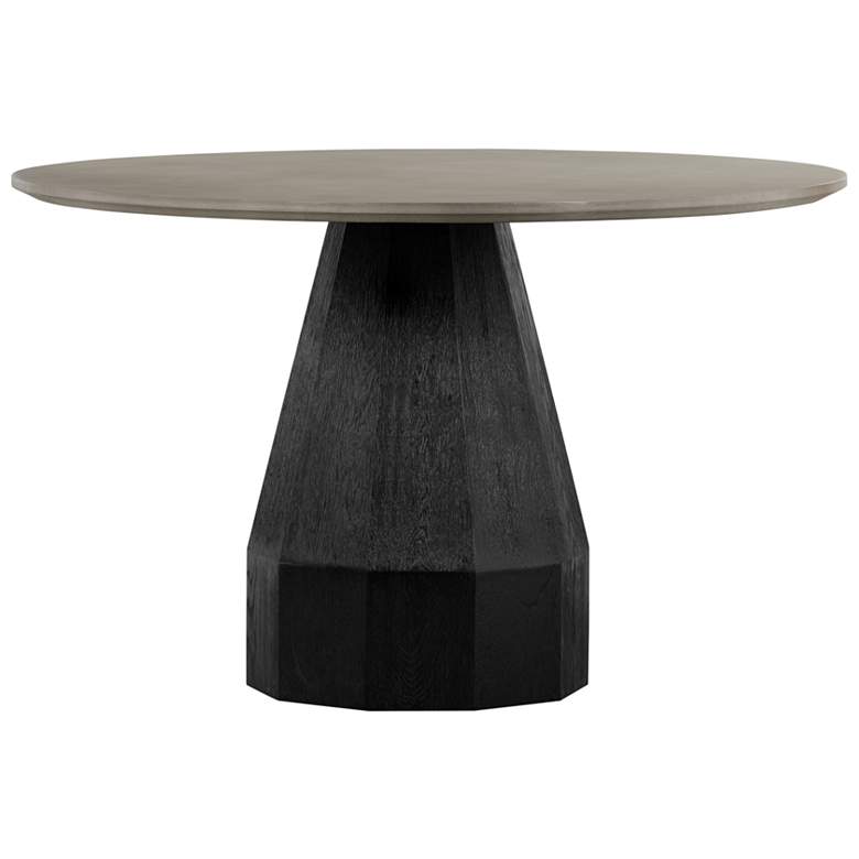 Image 1 Revival 47 in. Round Dining Table in Oak Wood and Concrete