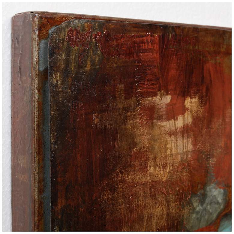 Image 7 Revolutions 2" Mixed Media Iron Hand Painted Dimensional Wall Art more views