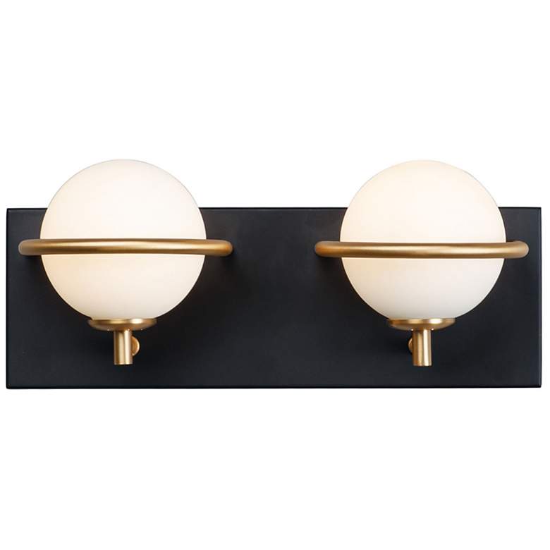 Image 1 Revolve 2-Light LED Bath Vanity - Black - Gold