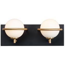 Revolve 2-Light LED Bath Vanity - Black - Gold