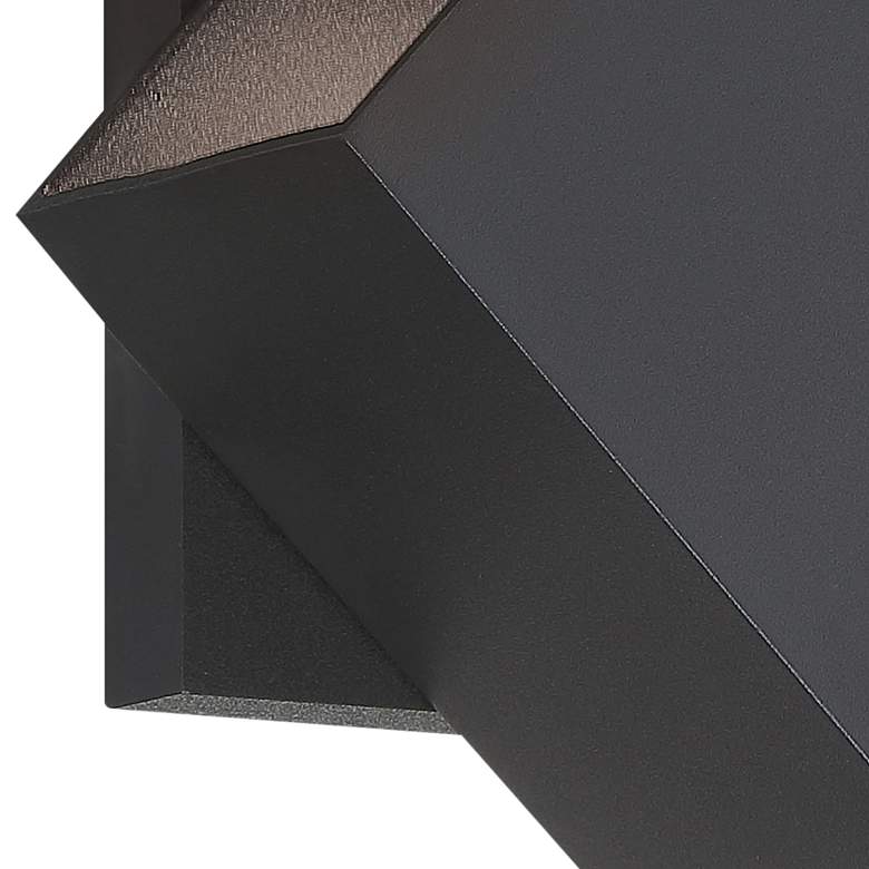 Image 3 Revolve 4 3/4"H Sand Black Square LED Outdoor Wall Sconce more views