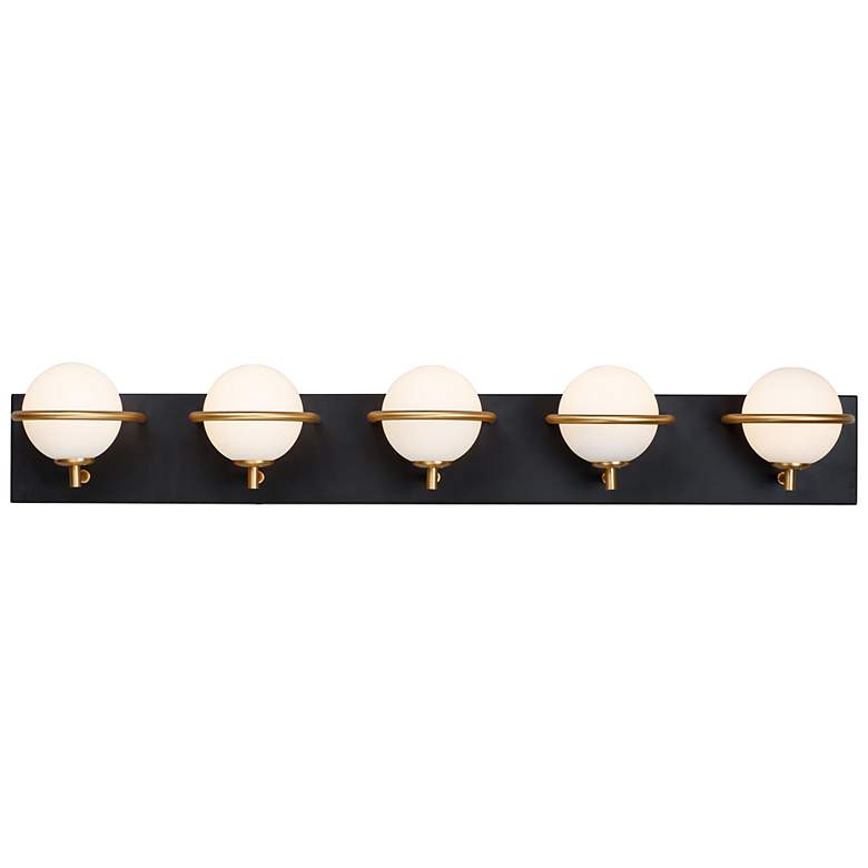 Image 1 Revolve 5-Light LED Bath Vanity - Black - Gold