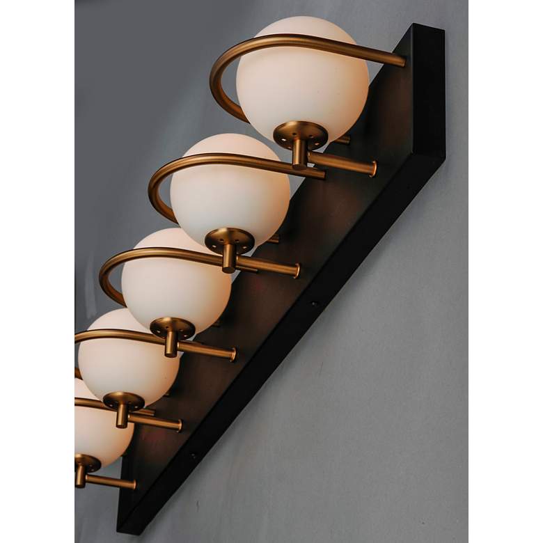 Image 5 Revolve 5-Light LED Bath Vanity - Black - Gold more views