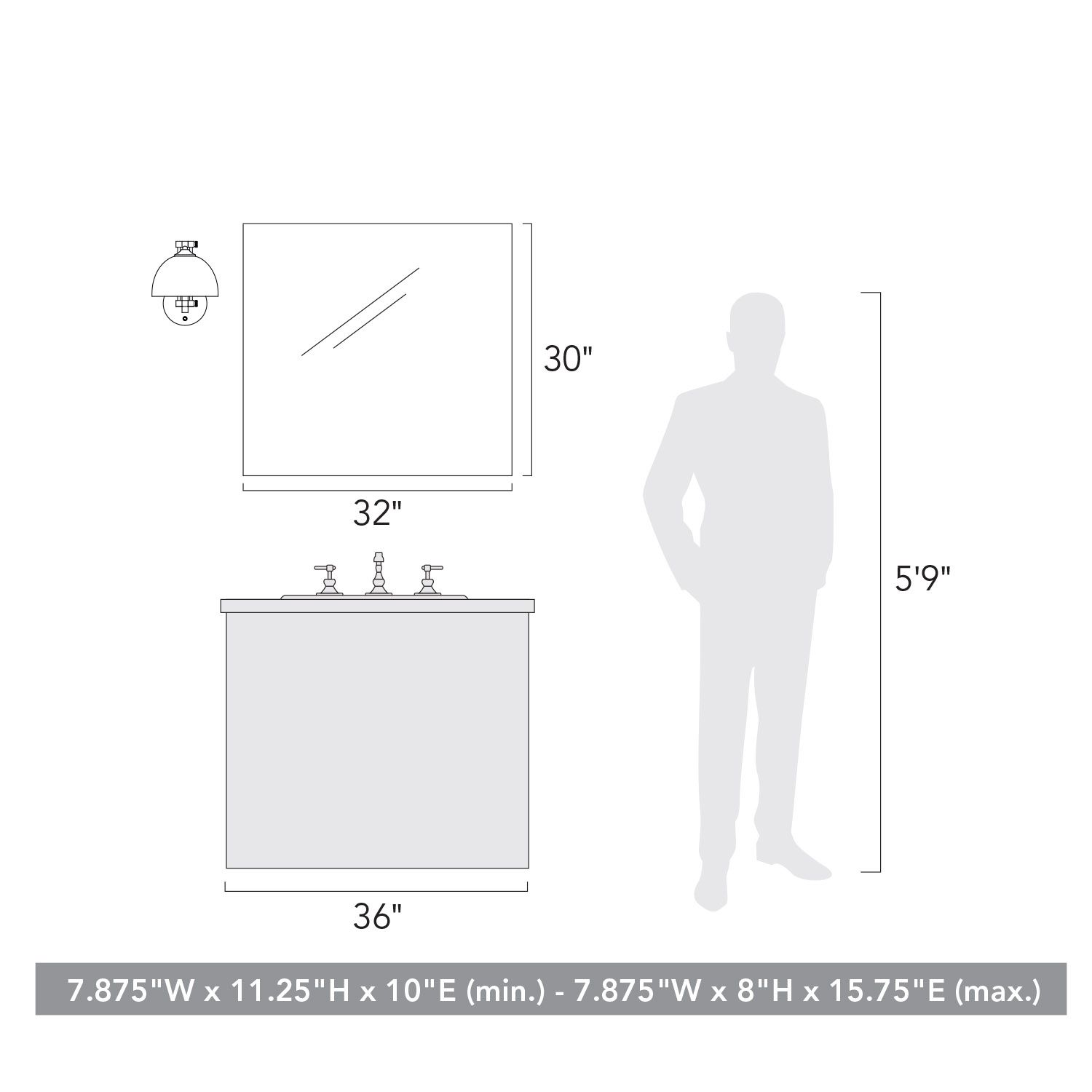 Rey 7 7/8" Wide Aged Brass 1-Light Swing Arm with Matte Black