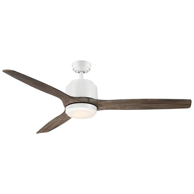Image 1 Reya 56" White Finish with Vintage Oak Blades Ceiling Fan by Wind Rive