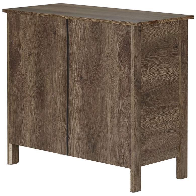 Image 5 Reyes 33 1/2"W Distressed Walnut Wood 3-Drawer Accent Chest more views