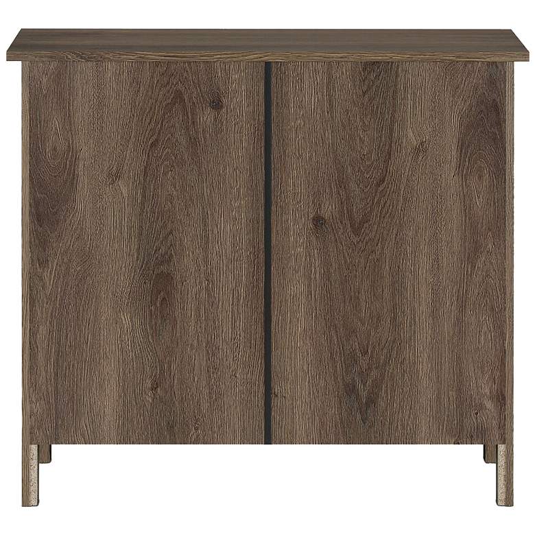 Image 6 Reyes 33 1/2 inchW Distressed Walnut Wood 3-Drawer Accent Chest more views