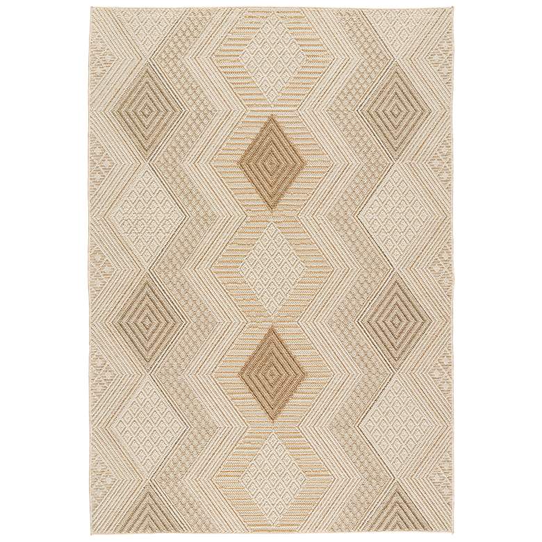 Image 2 Reyes PRA02 4'x6' Beige and Brown Indoor/Outdoor Area Rug