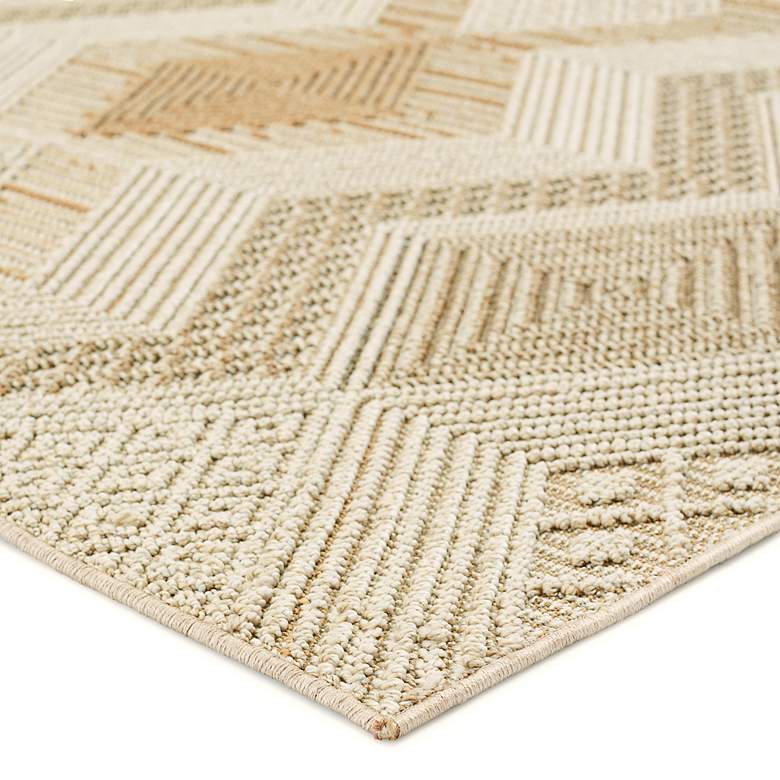 Image 3 Reyes PRA02 4'x6' Beige and Brown Indoor/Outdoor Area Rug more views