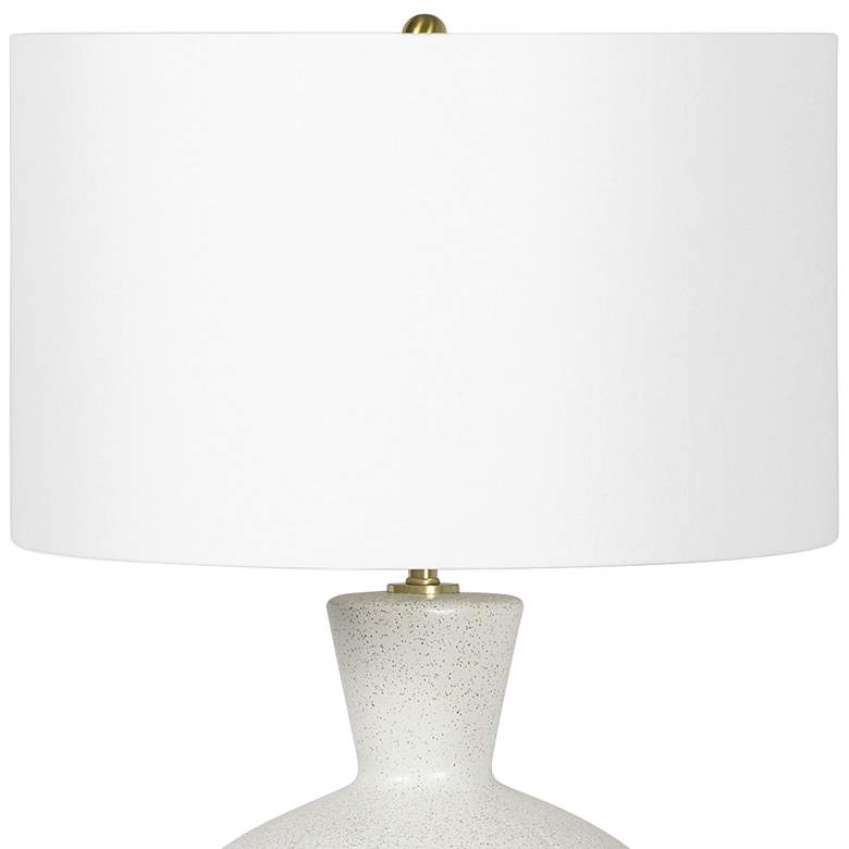 Image 2 Reyka Matte White Glaze Ceramic Table Lamp more views