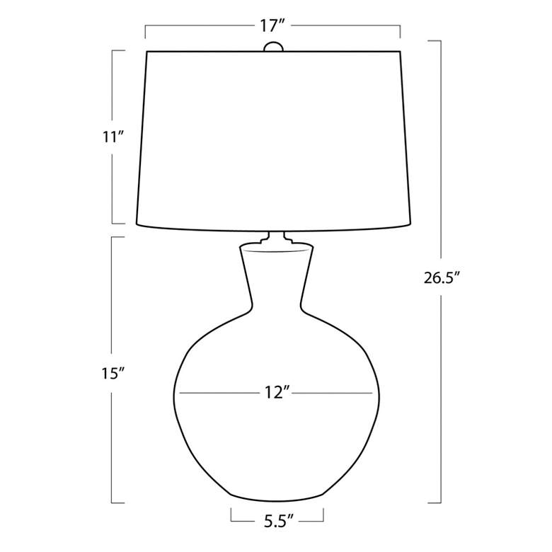 Image 4 Reyka Matte White Glaze Ceramic Table Lamp more views