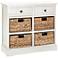 Reynolds 30" Wide Distressed Cream 2-Drawer Wood Storage Unit