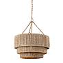 Reza 24" Wide Patina Brass 3-Tier Chandelier