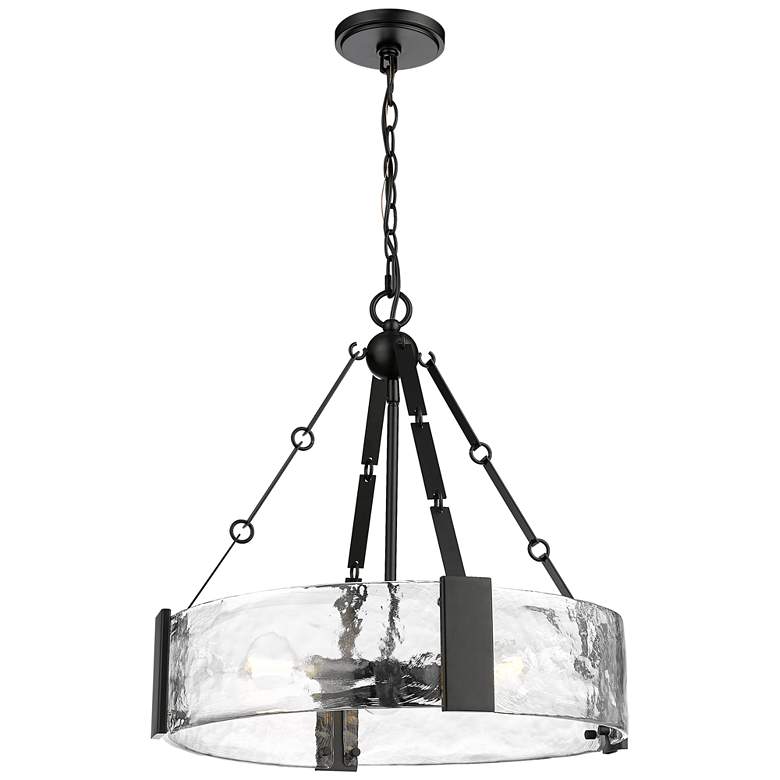 Image 1 Rezi 20.25" Wide 3-Light Pendant in Matte Black